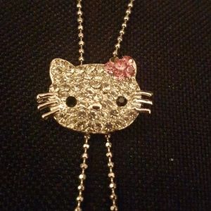 hello kitty adjustable crystal necklace